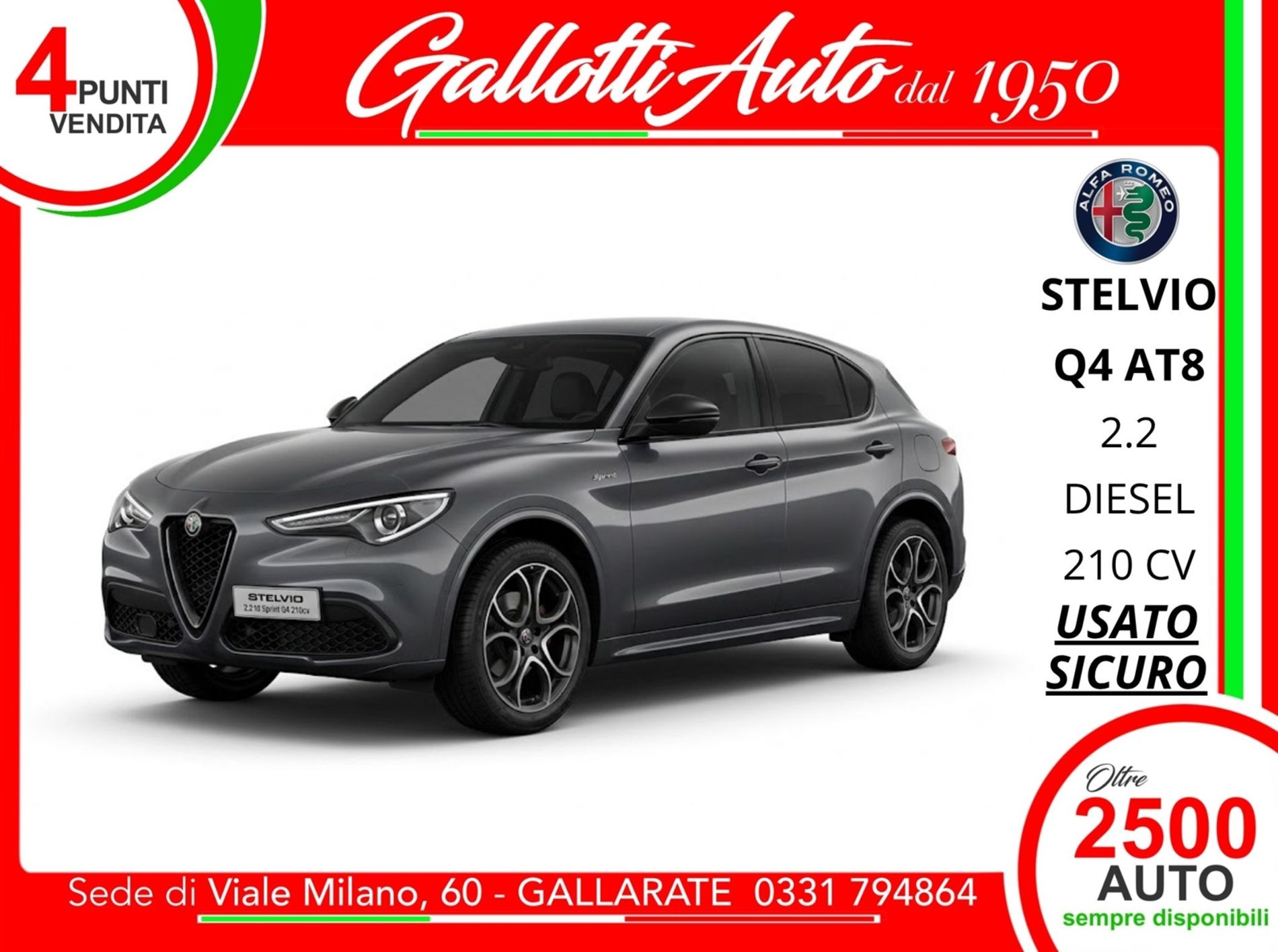 2.2 td Sprint Q4 210cv AT8 - SENZA VINCOLI DI FINANZIAMENTO - Gallotti Auto